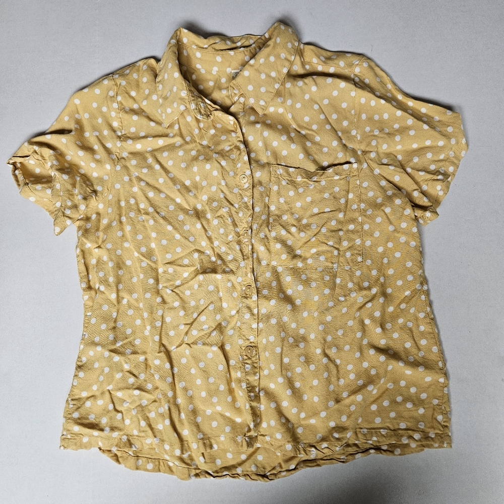 Japana Small Yellow Polka Dot Women's Top